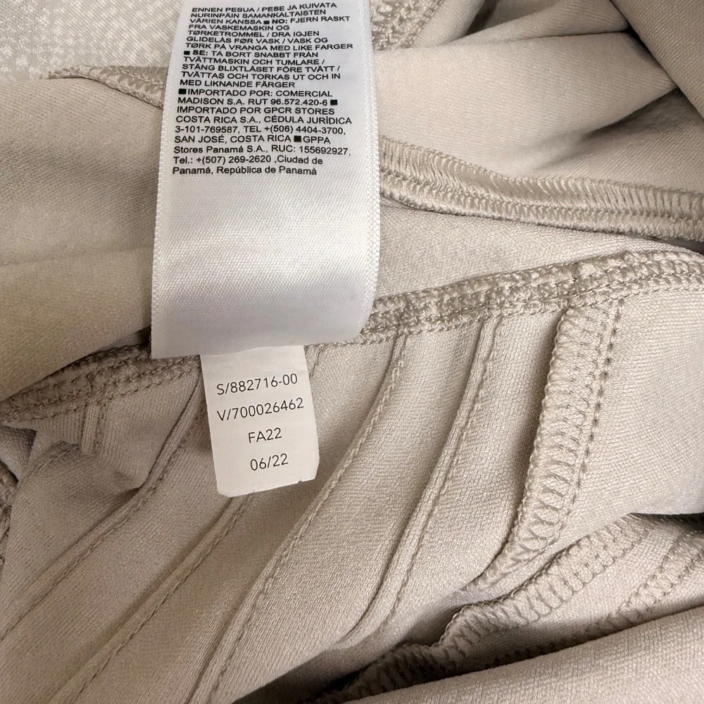 Athleta Delancey Moto Tight Legging Womens Lrg Tall Cream Braiden Textured Pants